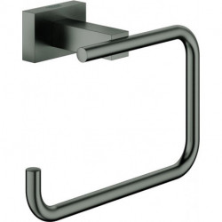 Porte-rouleau WC Grohe ESSENTIALS CUBE sans couvercle graphite dur brossé