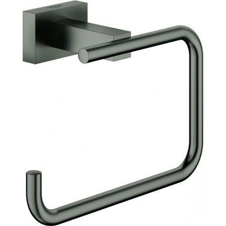 Porte-rouleau WC Grohe ESSENTIALS CUBE sans couvercle graphite dur brossé