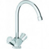 Mitigeur d'évier monotrou Grohe COSTA DN 15 ND f off chauffe-eau chr