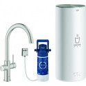 Robinet RED DUO avec Boiler L-Size. C-sortie acier