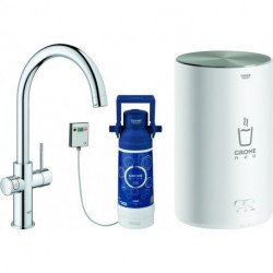 Robinet RED DUO avec Boiler M-Size. C-sortie chromé