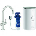 Robinet RED DUO avec Boiler M-Size. C-sortie acier
