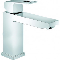 Mitigeur lavabo EUROCUBE DN 15, version moyenne-haute, garniture de vidage 1 1 / 4Z graphite dur brossé GROHE