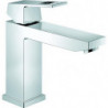 Mitigeur lavabo EUROCUBE DN 15, version moyenne-haute, garniture de vidage 1 1 / 4Z graphite dur brossé GROHE