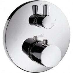 Set de finition pour avec therm encastré,avec robinet d'arrêt et inverseur chromé 
