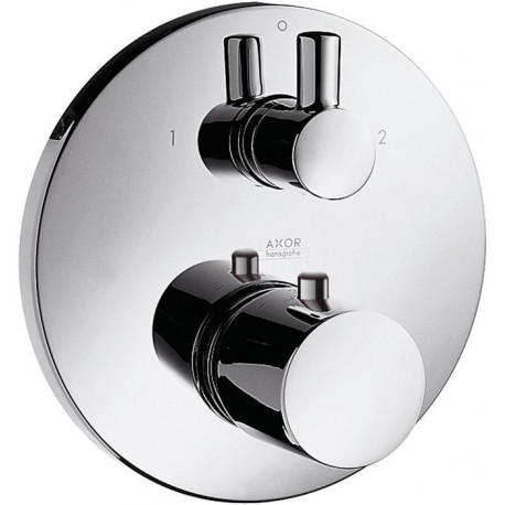Set de finition pour avec therm encastré,avec robinet d'arrêt et inverseur chromé 