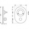 Kit de transformation pour mitigeur de bain à encastrer, écartement des trous 80 mm, chromé HANSGROHE