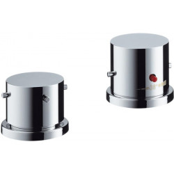 Set finition therm 2 trou s montage sur bord baignoire ou plage carrelage chroméé