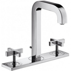 Mél lavabo 170 3 trou s Poignées Croisillons bec 140 mm av tirette et vidage chromé 