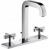 Mél lavabo 170 3 trou s Poignées Croisillons bec 140 mm av tirette et vidage chromé 
