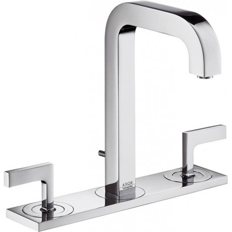 Mél lavabo 170 3 trou s poignées Manettes bec 140 mmavec tirette et vidage chromé 