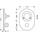 Kit de conversion HG Mélangeur de bain UP avec fond de tube-br steel-optik