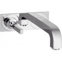 mitigeur lavabo encastréavec plaque et bec 225 mm, bonde à écoul. libre chromé 