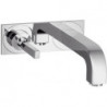 mitigeur lavabo encastréavec plaque et bec 225 mm, bonde à écoul. libre chromé 