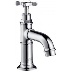 Robinet lave-mains eau froide sans tirette ni vidage chroméé