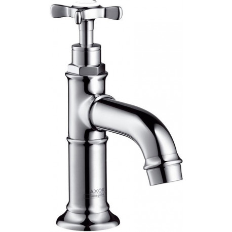 Robinet lave-mains eau froide sans tirette ni vidage chroméé
