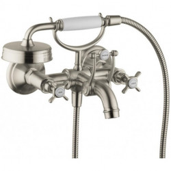 Mélongeur Bain/douche nickel brossé