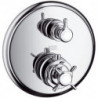 Set de finition mitigeur thermostatique encastré, robinet d'arrêt, nickel brossé