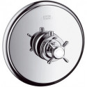 Set de finition pour mitigeur thermostatique encastré haut débit nickel brossé