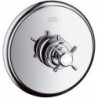 Set de finition pour mitigeur thermostatique encastré haut débit nickel brossé