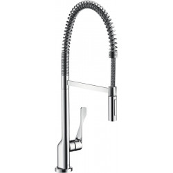 mitigeur cuisine semi-pro aspect acier inox