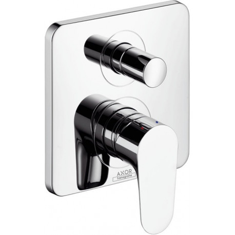 Mitigeur bain-douche AXOR CITTERIO à encastrer, avec couvercle de sécurité chromé intégré HANSGROHE