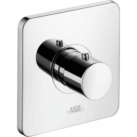 Set de finition pour mitigeur thermostatique encastré haut débit chroméé
