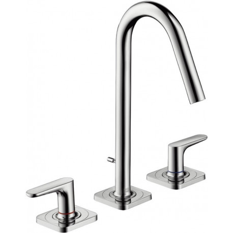Mélongeur lavabo 160 3 trou s poignées manettesavec tirette et vidage chroméé