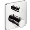 Set de finition pour mitigeur thermostatique encastréavec robinet d'arrêt chromé 