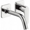 mitigeur lavabo encastréavec rosaces, bec 167 mm, bonde à écoulement libre chromé 