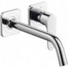mitigeur lavabo encastréavec rosaces, bec 227 mm, bonde à écoulement libre chromé 