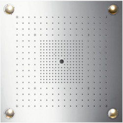 tête de douche 720 x 720mmavec éclairage acier inoxydable
