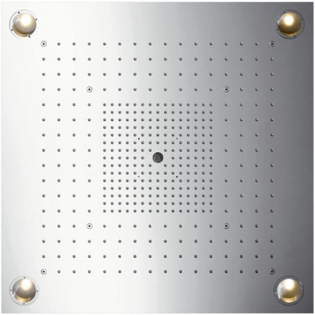 tête de douche 720 x 720mmavec éclairage acier inoxydable
