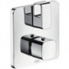 Set finition avec thermostatique encastré, robinet d'arrêt et inverseur, chroméé
