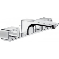 Mélongeur lavabo 3 trou s 50avec plaqueavec tirette et vidage chroméé