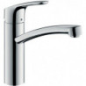 Mitigeur de cuisine 160, 1 jet aspect acier inox 160 FOCUS DN 15