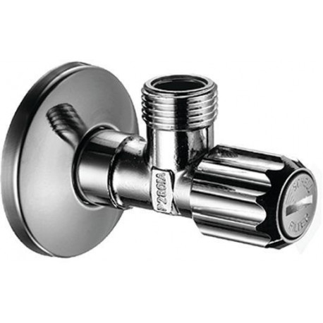 Robinet d'angle avec filtre chromé 