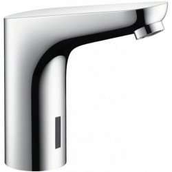 mitigeur lavabo électronique sans manette réglage température sur secteur chroméé