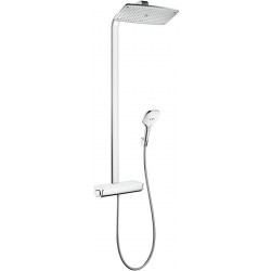 Colonne de douche 360 1jet, Bras de douche 380mm blanc/chromé