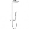 Colonne de douche 360 1jet, Bras de douche 380mm blanc/chromé