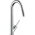 mitigeur cuisineavec bec extractible aspect acier inox