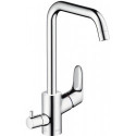 Mitigeur de cuisine HG 260 FOCUS DN 15. avec robinet d'arrêt chromé