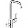 Mitigeur de cuisine HG 260 FOCUS DN 15. avec robinet d'arrêt chromé