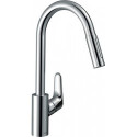 mitigeur de cuisine 240,avec douchette extractible 2 jets aspect acier inox