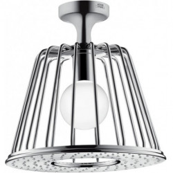 LampShoweravec raccordement plafond designed by Nendo chroméé
