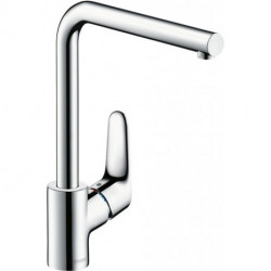 mitigeur de cuisine 280, 1 jet aspect acier inox