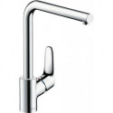 mitigeur de cuisine 280, 1 jet aspect acier inox
