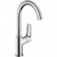Mitigeur lavabo 210 bec haut avec tirette et vidage synthétique chromé