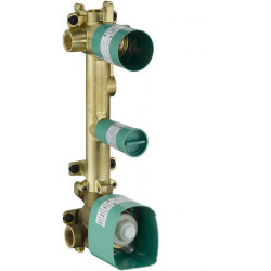 Corps encastré set de finition 38 x 12 therm enc, robinet d'arrêt et 2 sorties
