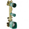 Corps encastré set de finition 38 x 12 therm enc, robinet d'arrêt et 2 sorties